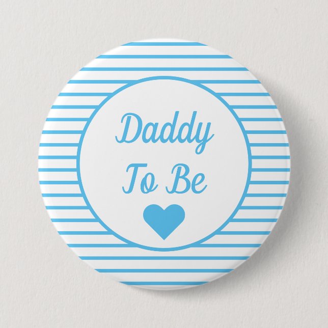 Daddy to be Baby Shower Button (Vorderseite)