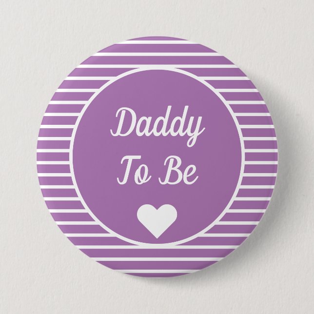 Daddy to be Baby Shower Button (Vorderseite)