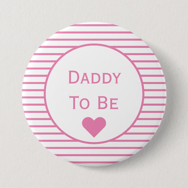 Daddy to be Baby Shower Button (Vorderseite)