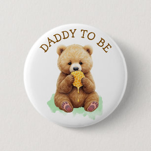 Daddy to Be Bärenjunge-Babyshower Button