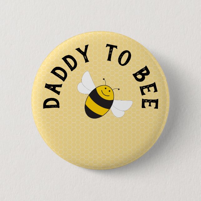 Daddy to be button for bumblebebaby dusche (Vorderseite)