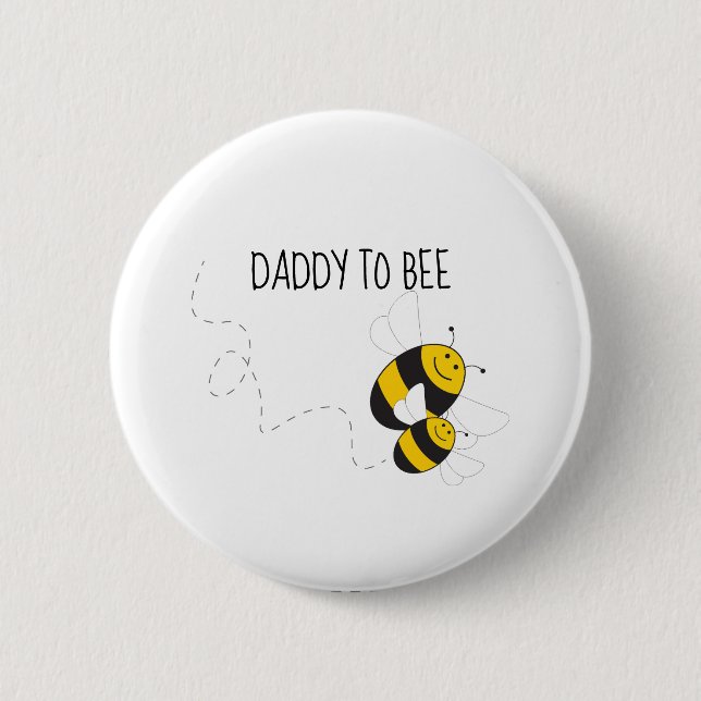 Daddy to be button for bumblebebaby dusche (Vorderseite)