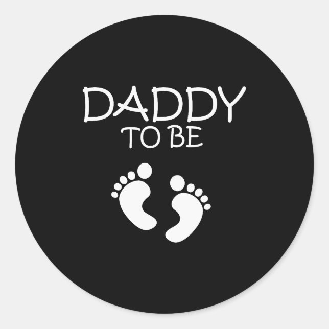 Daddy To Be New Dad Gift Tee  Runder Aufkleber (Vorderseite)