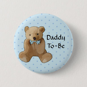 Daddy to be Teddy Bear Baby Shooting Button