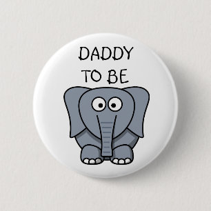 Daddy to be Zebra Baby Shooter Button