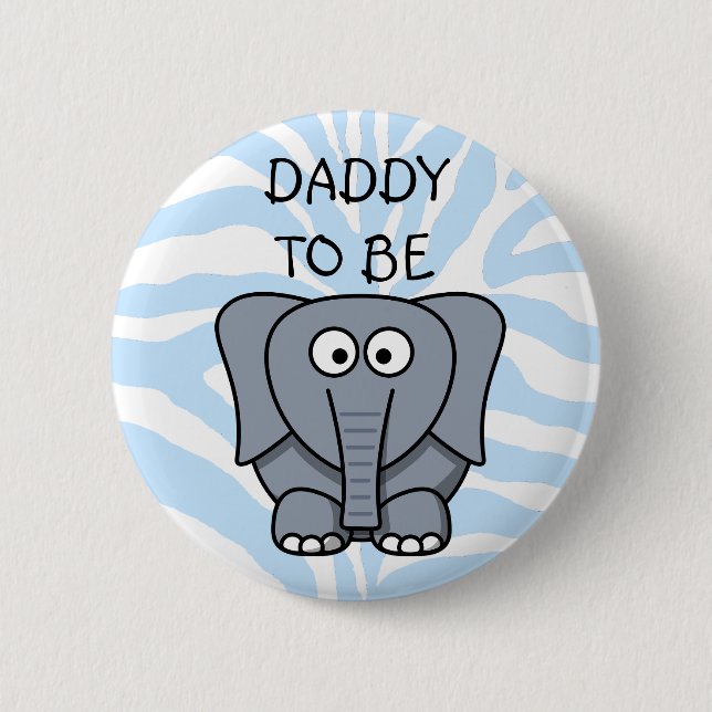 Daddy to be Zebra Baby Shooter Button (Vorderseite)