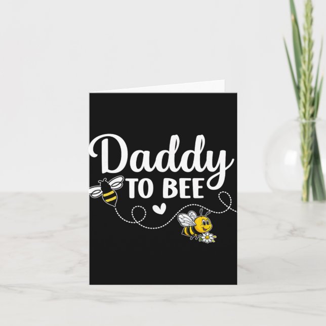 Daddy To Bee Gender Reveal Pregnancy Announcement  Karte (Vorderseite)