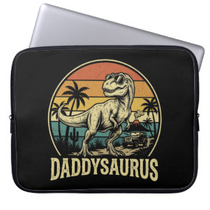 Daddy Trex Dinosaur Daddysaurus Retro Vatertag  Laptopschutzhülle