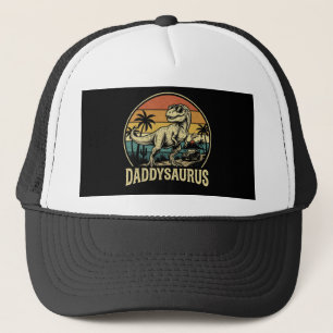 Daddy Trex Dinosaur Daddysaurus Retro Vatertag Truckerkappe