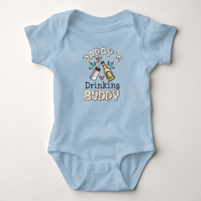 Daddy trinkt Buddy Baby Strampler (Vorderseite)