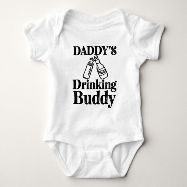 Daddy trinkt Buddy Baby Strampler (Vorderseite)