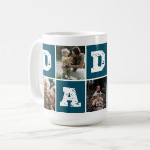 Daddy Typografie Foto Collage Coffee Tasse
