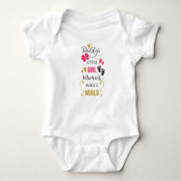 Daddy Typography Pink Girly Baby Glam