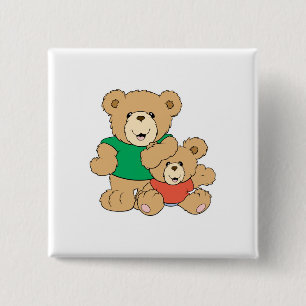 Daddy und Baby Boy Bear Button