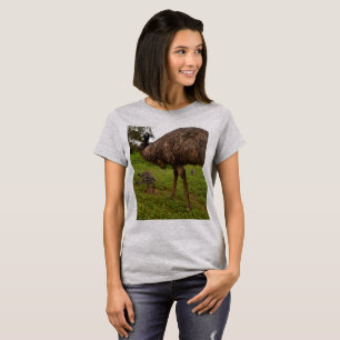 Daddy und Baby Emus laufen, T-Shirt
