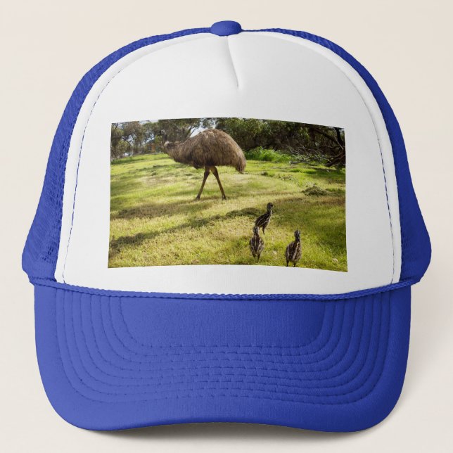 Daddy und Baby Emus, Truckerkappe (Vorderseite)
