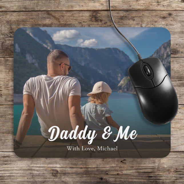 Daddy und ich Personalisiert Vater Geschenk Mousepad (Von Creator hochgeladen)