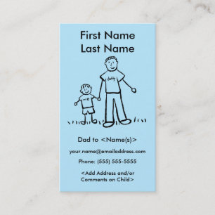 Daddy und Son Custom Foto rufen Playdate Cards Telefonnummerkarte