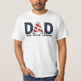 Daddy USA Independence Fathers Day Patriotic Vater T-Shirt