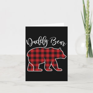 Daddy Vater Bear Pajama Red Buffalo Xmas Family Ch Karte
