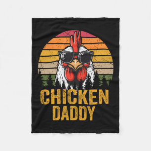 Daddy Vintag Funny Bauer Chickens Vathers Day Me Fleecedecke