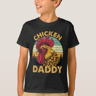 Daddy Vintag Rooster For Vater Bauer Vathage Day T-Shirt