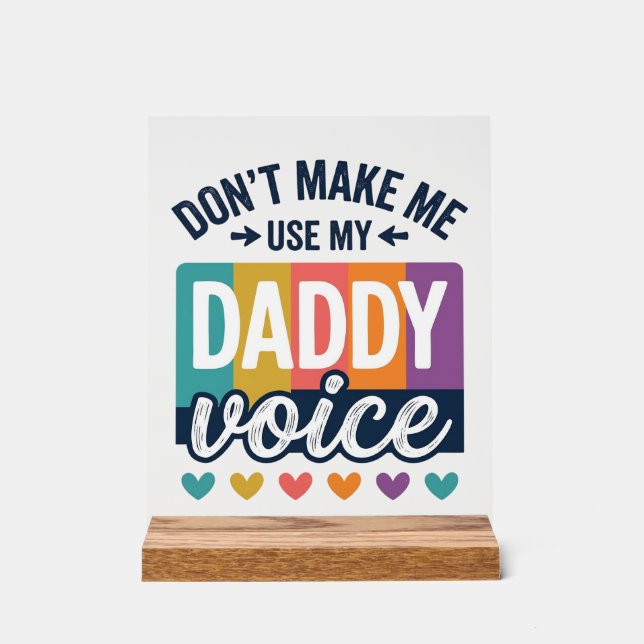 Daddy Voice Vintage Pride Shirt Design_1 Acrylschild (Vorderseite)