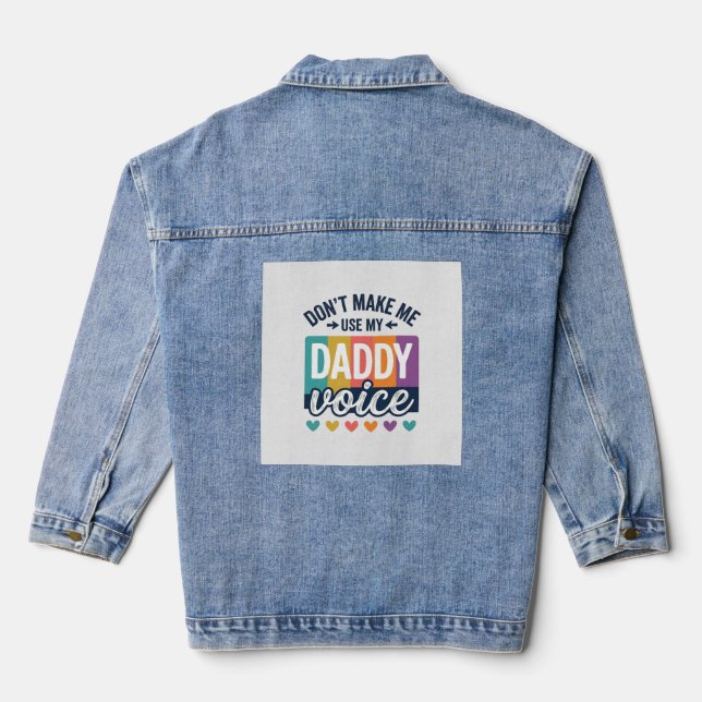 Daddy Voice Vintage Pride Shirt Design_1 Jeansjacke (Rückseite)