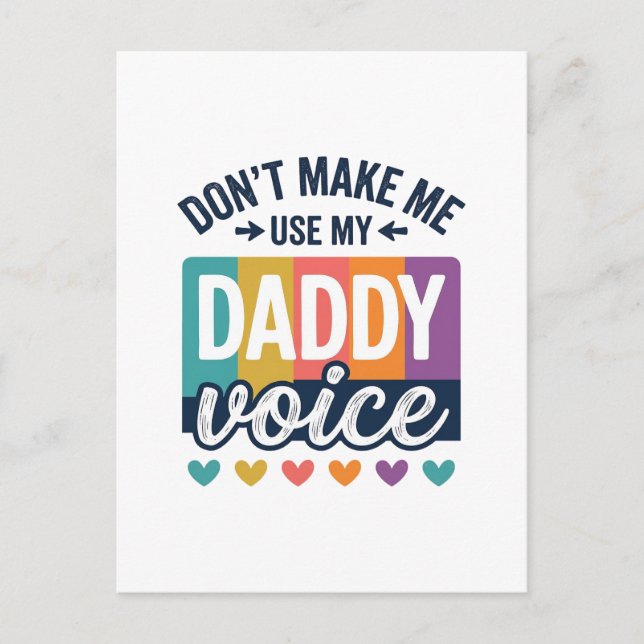 Daddy Voice Vintage Pride Shirt Design_1 Postkarte (Vorderseite)