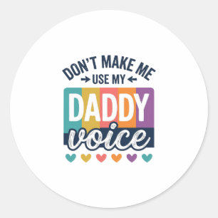 Daddy Voice Vintage Pride Shirt Design_1 Runder Aufkleber