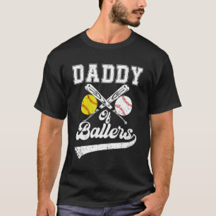 Daddy von Ballers Softball Baseball Pater T-Shirt