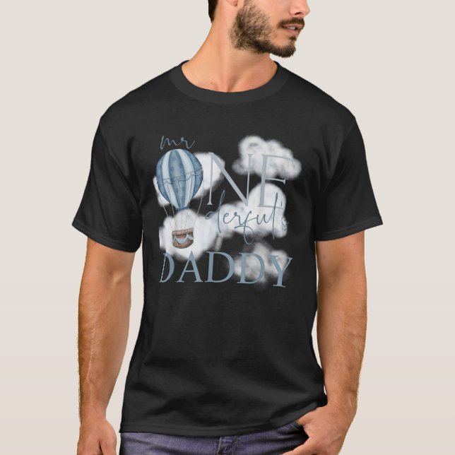 Daddy von Mr Onederful Hot Air Balloon Blue 1. Bir T-Shirt (Vorderseite)