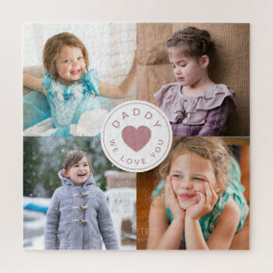 Daddy We Liebe Sie Niedliche FotoCollage Puzzle