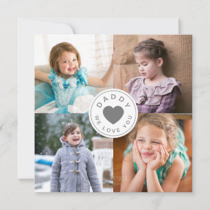 Daddy We Liebe You Heart 4 Foto Collage