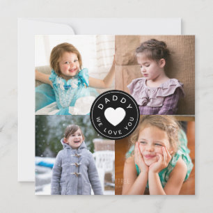 Daddy We Liebe You Heart 4 Foto Collage