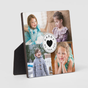 Daddy We Liebe You Modern 4 Foto Fotoplatte