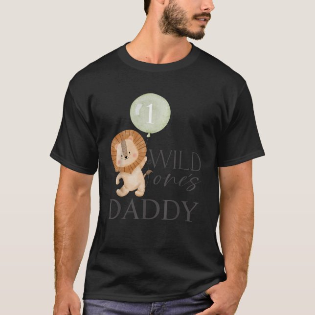 Daddy Wild One Matching Family 1st Birthday Lion B T-Shirt (Vorderseite)