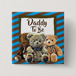 Daddy wird Teddy Bear Baby Shower Button