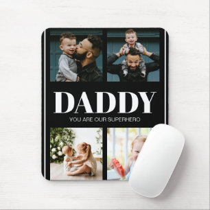 Daddy You are our Superhelder Foto Collage Simple Mousepad