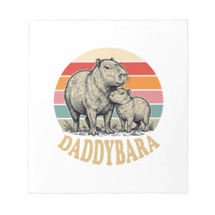 Daddybara Capybara Dad Vintage Sonnenuntergang Shi Notizblock