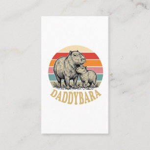Daddybara Capybara Papa Vintage Sonnenuntergang Sh Visitenkarte