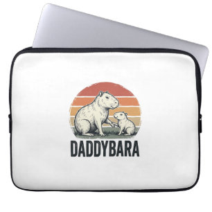 Daddybara Capybara Vintage Sonnenuntergang Shirt D Laptopschutzhülle