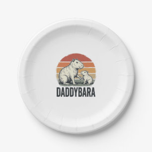 Daddybara Capybara Vintage Sonnenuntergang Shirt D Pappteller