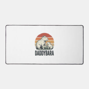 Daddybara Capybara Vintage Sonnenuntergang Shirt D Schreibtischunterlage