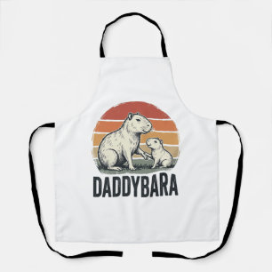 Daddybara Capybara Vintage Sonnenuntergang Shirt D Schürze