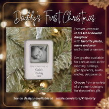 Daddy's 1. Weihnachts Personalisiert Name Year Fot