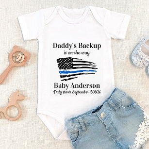 Daddys Backup auf dem Weg der dünnen blauen Linie  Baby Strampler