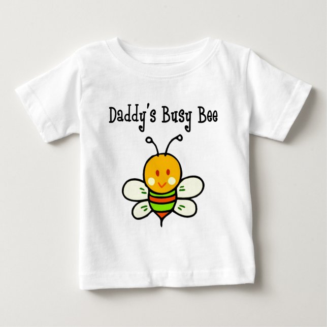 Daddy's beschäftigte Biene Baby T-shirt (Vorderseite)