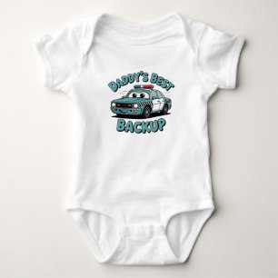 Daddy's Best Backup Baby (Police Car Design) Strampler