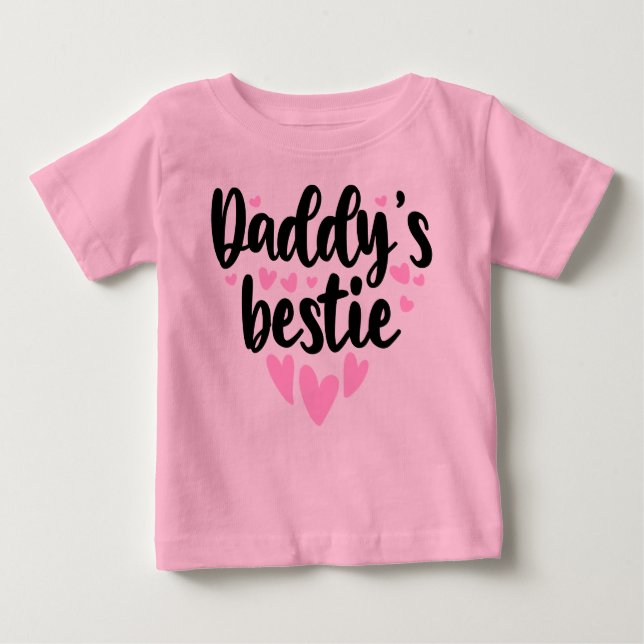 Daddy's Bestie Baby T-shirt (Vorderseite)
